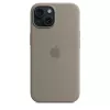 Silikonikuori Apple iPhone 15 MagSafe Clay kuori ruskea