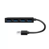 LogiLink USB 3.2 Gen1 4-porttinen keskitin musta 5000 Mbit/s ABS