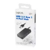 LogiLink USB 3.2 Gen1 4-porttinen keskitin musta 5000 Mbit/s ABS