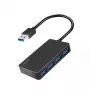 LogiLink USB 3.2 Gen1 4-porttinen keskitin musta 5000 Mbit/s ABS