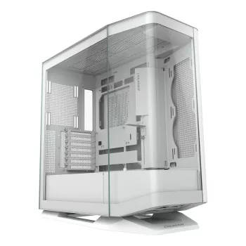 Cougar FV270 -PC-keskikotelotorni — valkoinen, tukee ATX/ EATX/ Micro-ITX, 2×3,5 inch + 2×2,5 inch, 120/140 mm tuuletin