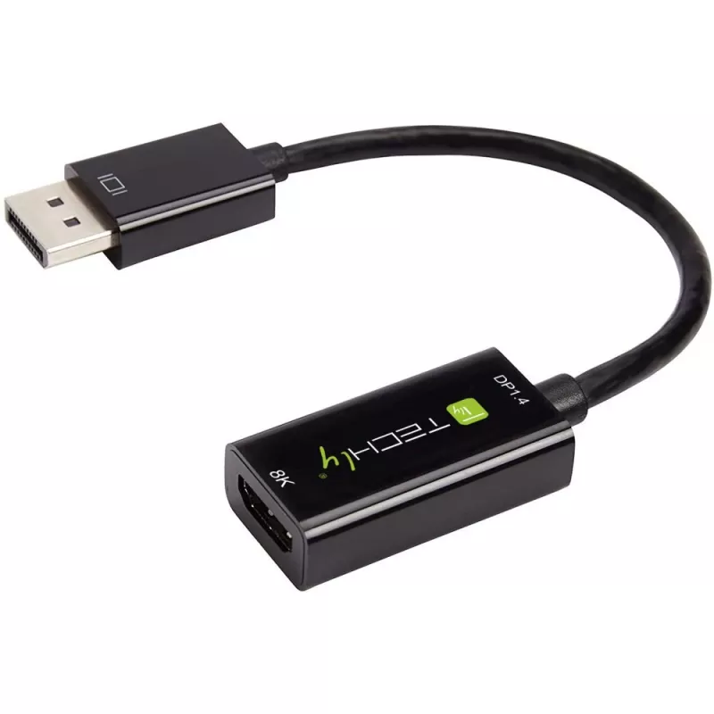 Techly IADAP-DP-HDMIF8K aktiivinen DisplayPort 1.4 (u) – HDMI (n) -sovitin, 8K, musta