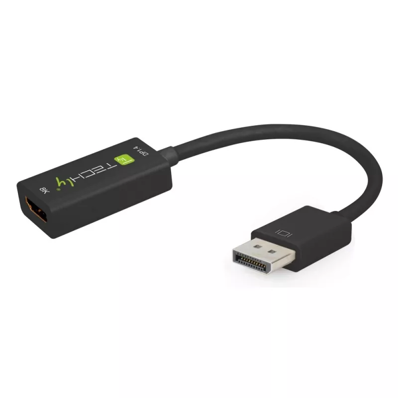 Techly IADAP-DP-HDMIF8K aktiivinen DisplayPort 1.4 (u) – HDMI (n) -sovitin, 8K, musta