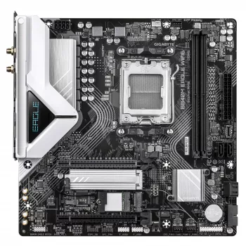 GIGABYTE B840M EAGLE WIFI6 emolevy - AMD Ryzen 9000 -suorittimet, 5+2+2 vaihe VRM, jopa 7600 MHz DDR5 (O.C.), 1x PCIe 4.0 + 1x PCIe 3.0 M.2, Wi-Fi 6, 2,5 GbE LAN, USB 3.2 Gen 1