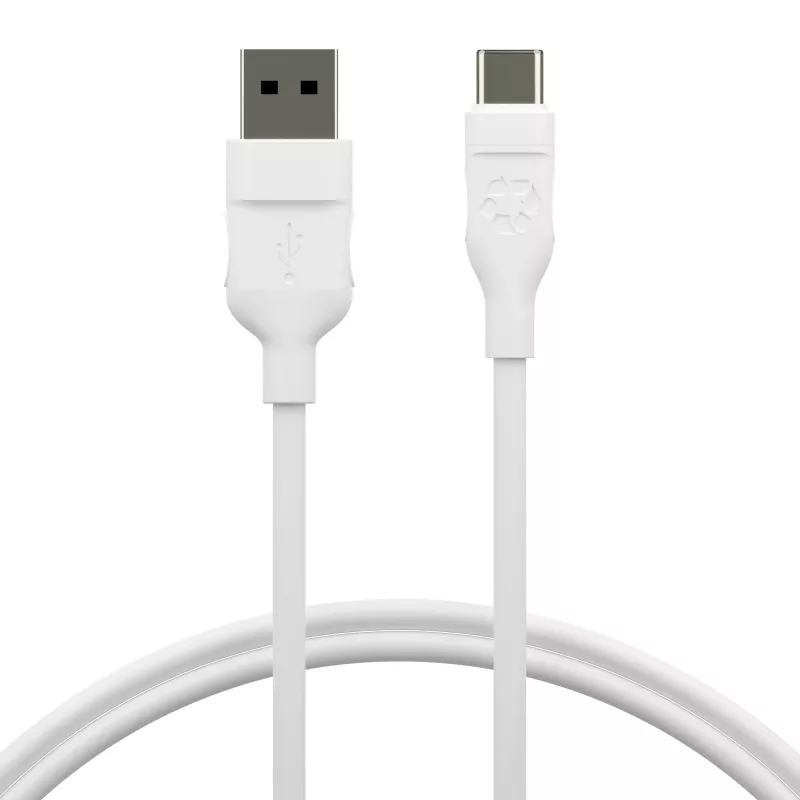 dbramante1928 re-charge CB25ACWH7090 USB-A–USB-C-kaapeli, USB 2.0, 2,5 m, 36 W, kierrätysmuovi, valkoinen