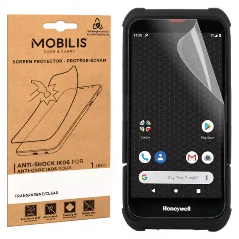 Mobilis 036255 iskunkestävä IK06-näytönsuoja Honeywell EDA52 / EDA56 / EDA57 -laitteille, kirkas