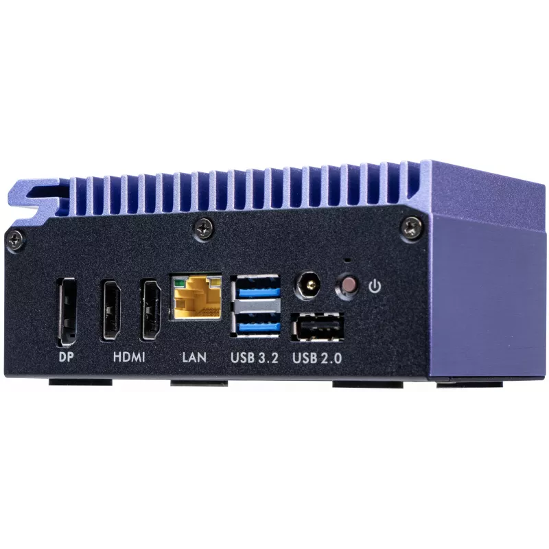 Shuttle Edge PC SPCEL12 teollinen minitietokone, Intel Celeron J6412 2 GHz, USFF 0,46 l, HDMI, DisplayPort, muistikortinlukija