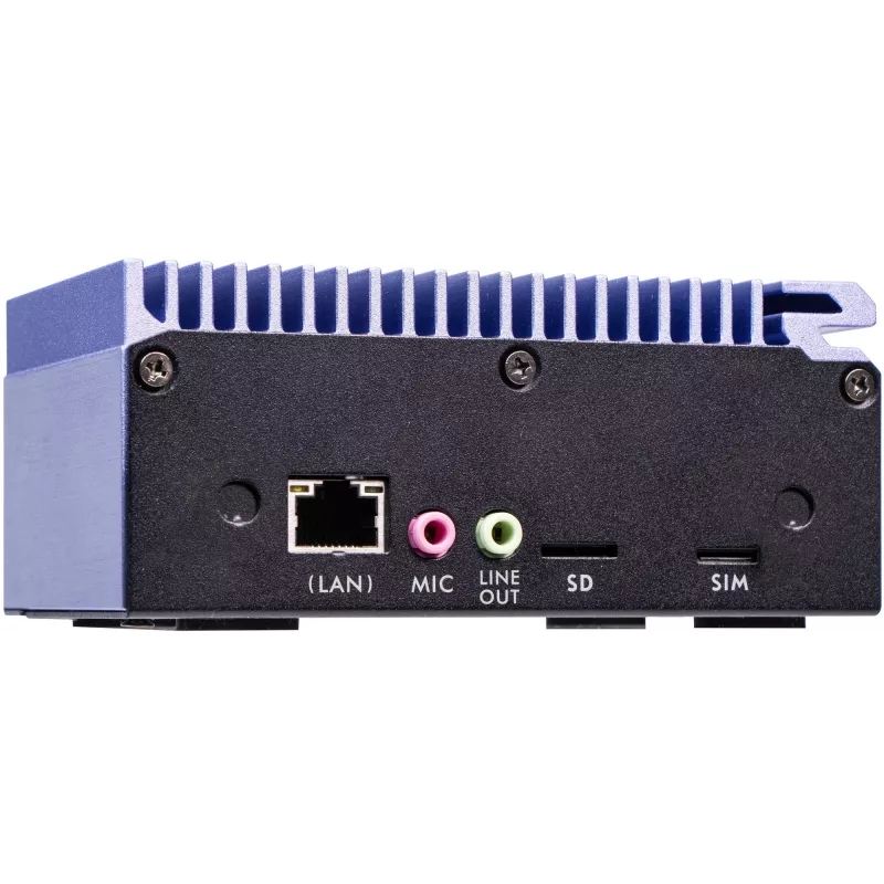 Shuttle Edge PC SPCEL12 teollinen minitietokone, Intel Celeron J6412 2 GHz, USFF 0,46 l, HDMI, DisplayPort, muistikortinlukija