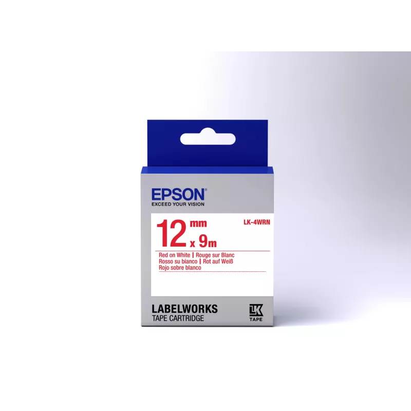 Epson tarrakasetti Standard LK-4WRN punainen/valkoinen 12 mm (9 m)