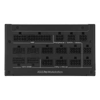 Virtalähde ASUS Pro WS 3000 W ATX 3.1 80 PLUS Platinum täysmodulaarinen, 20+4 Pin, 4×16-Pin PCIe, 12×SATA, musta