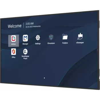 Ammattikäyttöön tarkoitettu 98 inch 4K kaupallinen näyttö VIEWSONIC CDE9831-1C, 3840x2160, 500 cd/m², Android 14, 24/7