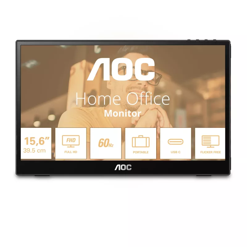 AOC 16T3EA kannettava TV/näyttö musta 39,6 cm (15,6