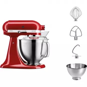 Yleiskone KITCHENAID Artisan 5KSM185PS, 4,8 L ruostumaton teräskulho, 300 W, 10 nopeutta, punainen