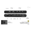 KVM-telakointiasema i-tec 2 isäntälaitteelle HDMI, USB-C-isäntäliitäntä, PD 2×100W, 4K@60Hz, 2×USB-A