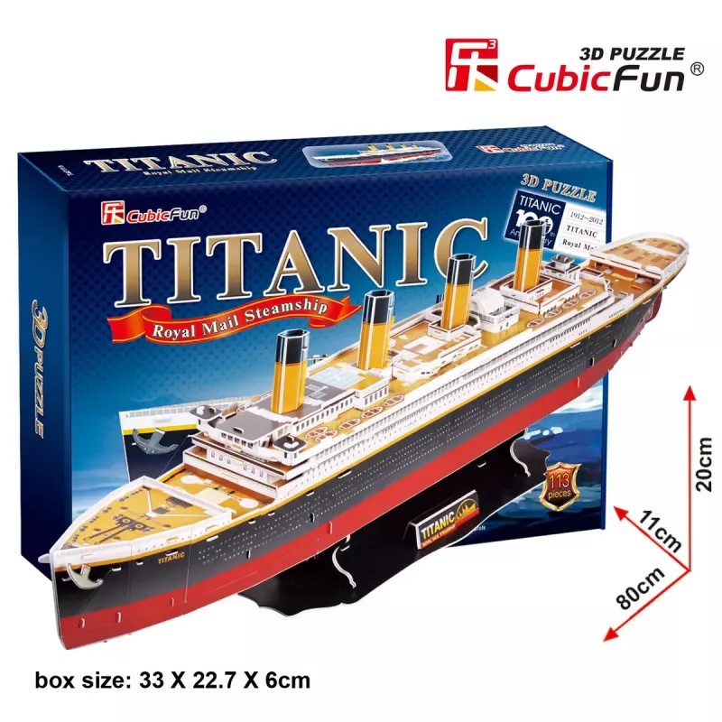 CubicFun T4011H Titanic Big 3D-palapeli, 113 palaa