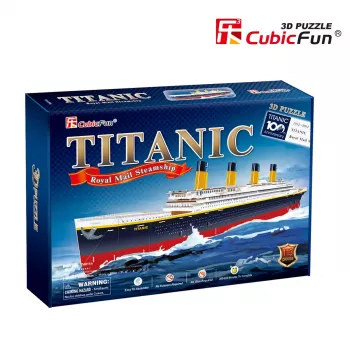 3D-palapeli Cubicfun Titanic Big T4011H — 1024 osaa, mittakaavatarkka laivamalli