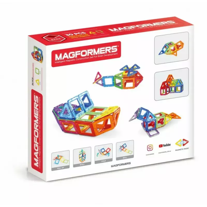 Magformers Magnetic Blocks Basic 30 kpl:n setti valmistaja MAGFORMERS — 30-osainen magneettinen rakennuslelu