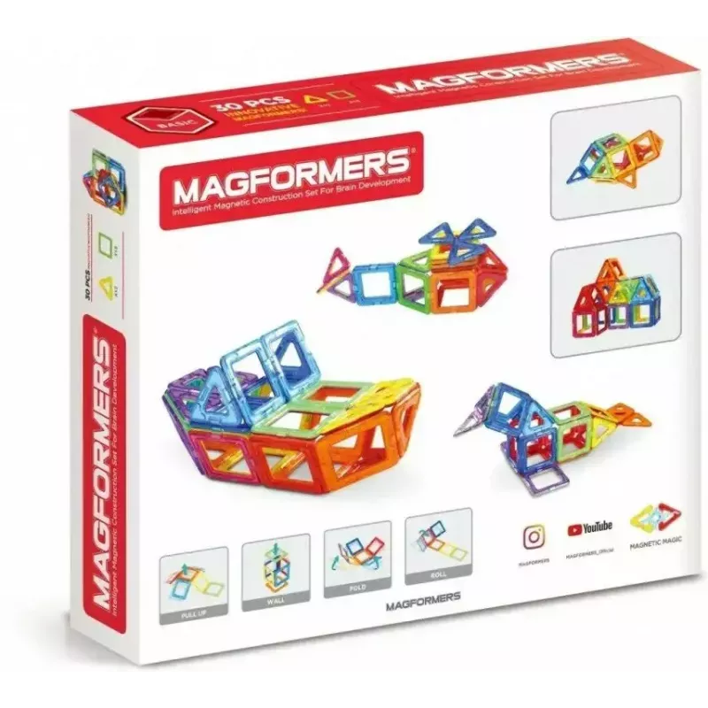 Magformers Magnetic Blocks Basic 30 kpl:n setti valmistaja MAGFORMERS — 30-osainen magneettinen rakennuslelu