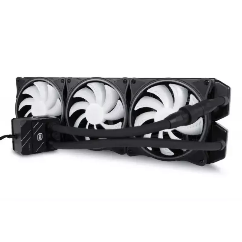 Nestemäisjäähdytyssarja Alphacool Pro Aurora 420 CPU AIO 14 cm musta valkoinen