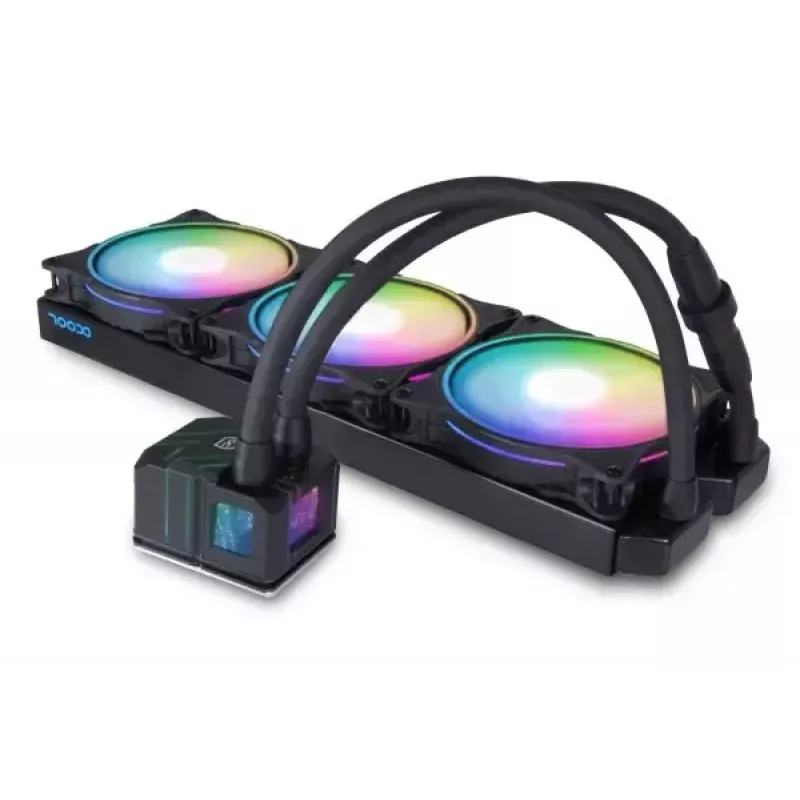 Nestemäisjäähdytyssarja Alphacool Pro Aurora 420 CPU AIO 14 cm musta valkoinen