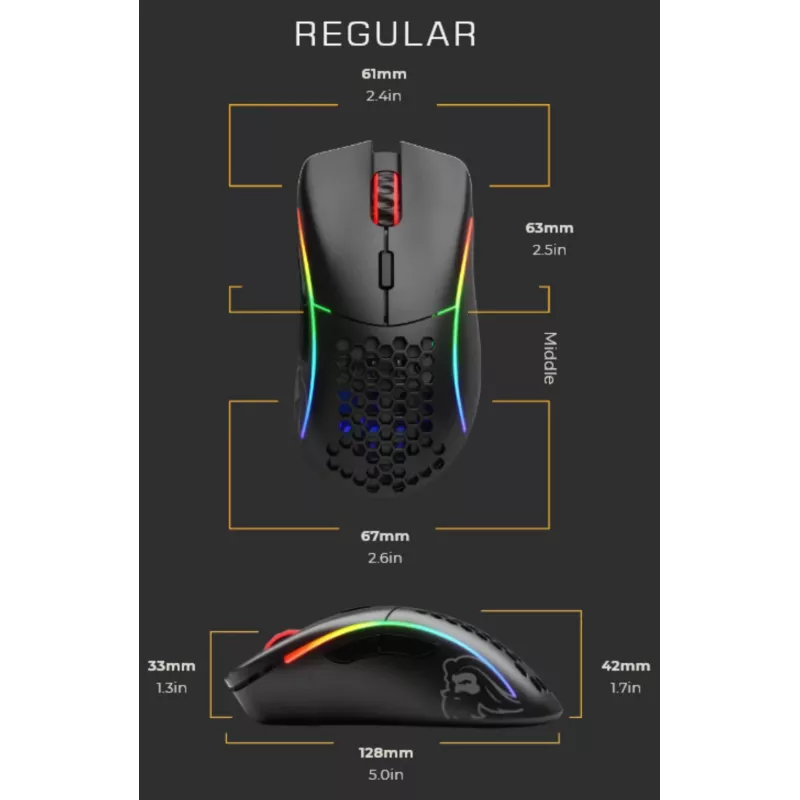 Glorious Gaming Glorious Model D -hiiri Regular (musta)