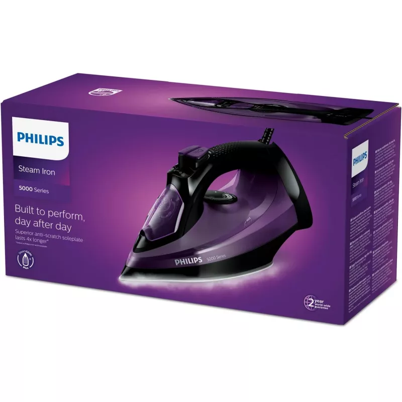 Höyrysilitysrauta Philips DST5030/80 — 2400 W, SteamGlide Plus -silityspohja, 0,32 l vesisäiliö, 2 m johto
