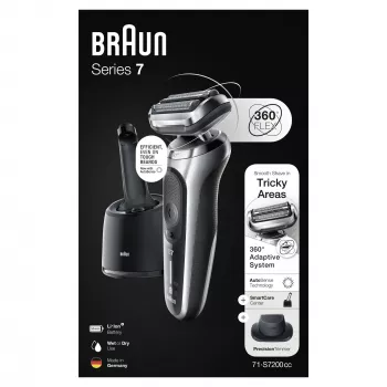 Kalenteriterä Braun Series 7 71-S7200c musta hopea litiumioni 50 min