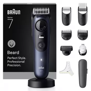 Partatrimmeri Braun BeardTrimmer 7 BT7540 0,5–20 mm paristokäyttöinen musta sininen