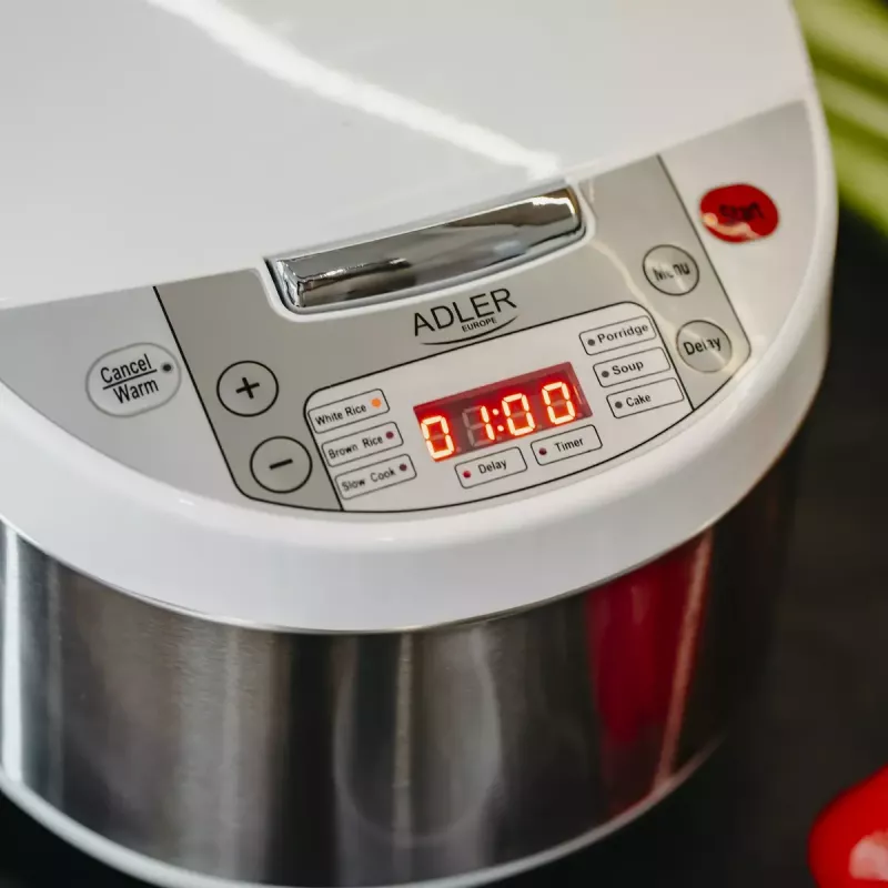 Monitoimikeitin Adler AD 6420 — 700 W, 3,25 L tilavuus, 6 ohjelmoitavaa ohjelmaa, LED-näyttö