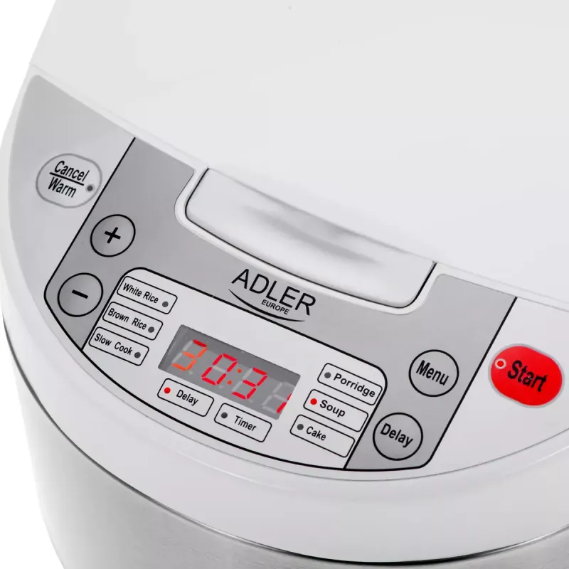 Monitoimikeitin Adler AD 6420 — 700 W, 3,25 L tilavuus, 6 ohjelmoitavaa ohjelmaa, LED-näyttö