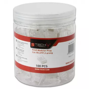 Techly IWP-JAR-C5RTY johdinliitin RJ45 läpinäkyvä