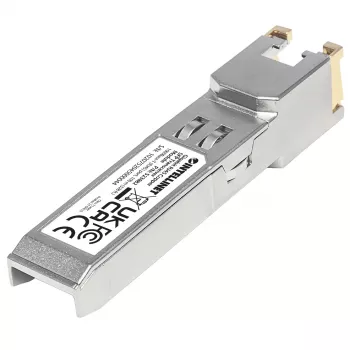 Intellinet lähetin-vastaanotin-moduuli optinen, Gigabit RJ45 kupari SFP, 1000Base-T (RJ45) portti, 100 m, MSA-yhteensopiva, vastaa Cisco GLC-T, Ethernet, kuitu, kolmen vuoden takuu