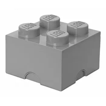 Säilytyslaatikko room copenhagen LEGO Storage Brick 4 harmaa RC40031740, pinottava lelu- ja säilytyslaatikko