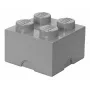 Säilytyslaatikko room copenhagen LEGO Storage Brick 4 harmaa RC40031740, pinottava lelu- ja säilytyslaatikko