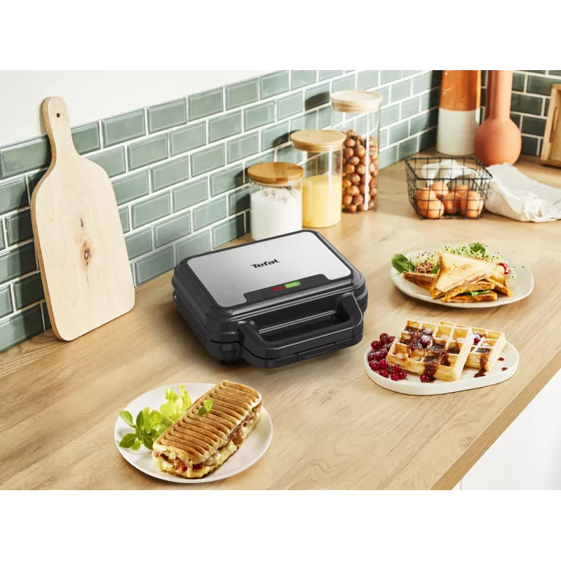 Voileipägrilli Tefal SW383D10 700 W musta, ruostumaton teräs