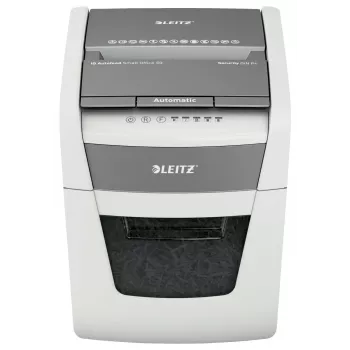 Silppuri LEITZ IQ Autofeed Small Office50 P4 — mikrosilppu 4x28 mm, 50 arkin autofeed, 22 cm syöttö, 20 L keruusäiliö