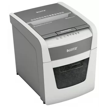 Silppuri LEITZ IQ Autofeed Small Office50 P4 — mikrosilppu 4x28 mm, 50 arkin autofeed, 22 cm syöttö, 20 L keruusäiliö