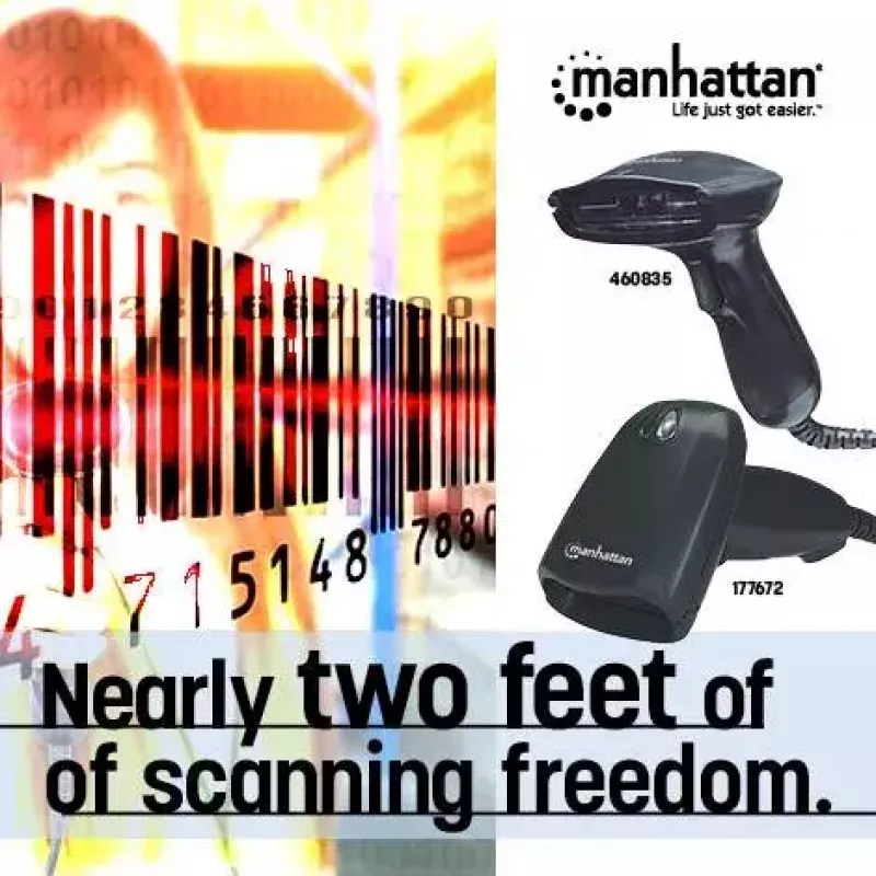 Käsikäyttöinen viivakoodilukija Manhattan Long Range CCD