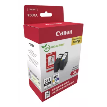 Canon PG-585XL/CL-586 PVP mustekasetti 2 kpl alkuperäinen High (XL) Yield musta, syaani, magenta, keltainen