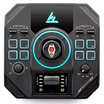 Thrustmaster Sol-R 4 HOTAS musta USB joystick + moottorinohjausvipu analoginen / digitaalinen PC