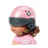 Zapf Creation BABY born 835937 E-Scooter nuken kypärä, 43 cm, pinkki/musta, 3+