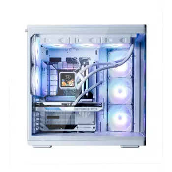 ZALMAN P60 PC-kotelo miditorni 5×ARGB-tuulettimella, valkoinen