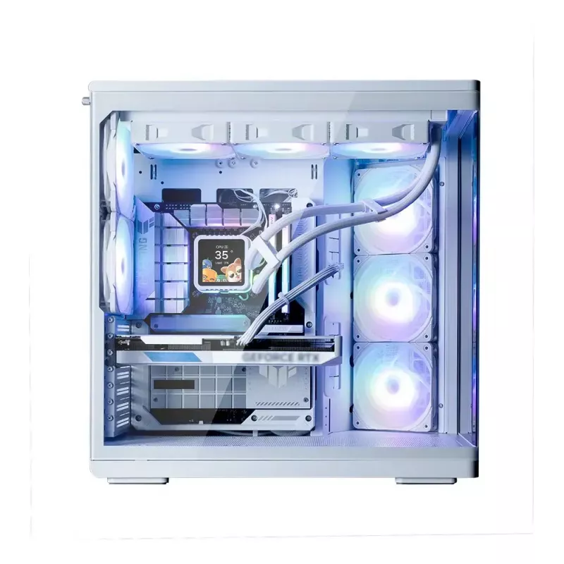 ZALMAN P60 PC-kotelo miditorni 5×ARGB-tuulettimella, valkoinen