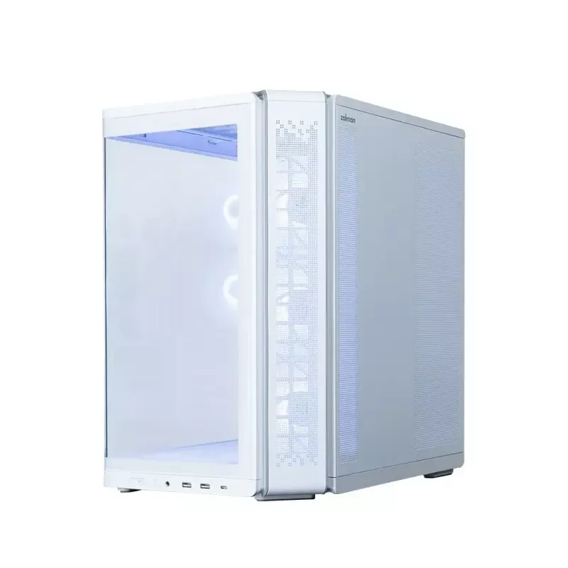 ZALMAN P60 PC-kotelo miditorni 5×ARGB-tuulettimella, valkoinen