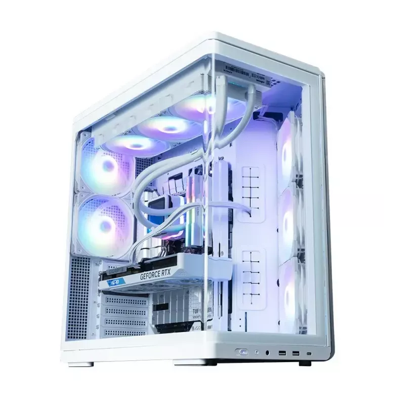 ZALMAN P60 PC-kotelo miditorni 5×ARGB-tuulettimella, valkoinen