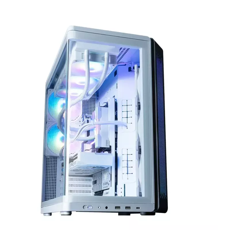 ZALMAN P60 PC-kotelo miditorni 5×ARGB-tuulettimella, valkoinen