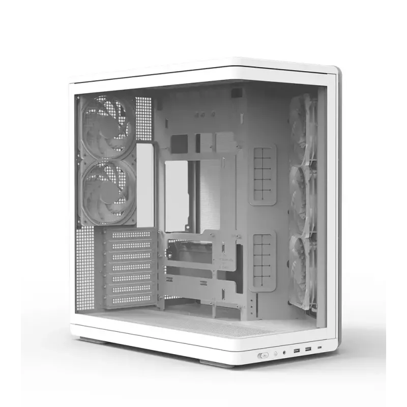 ZALMAN P60 PC-kotelo miditorni 5×ARGB-tuulettimella, valkoinen