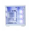 ZALMAN P60 PC-kotelo miditorni 5×ARGB-tuulettimella, valkoinen