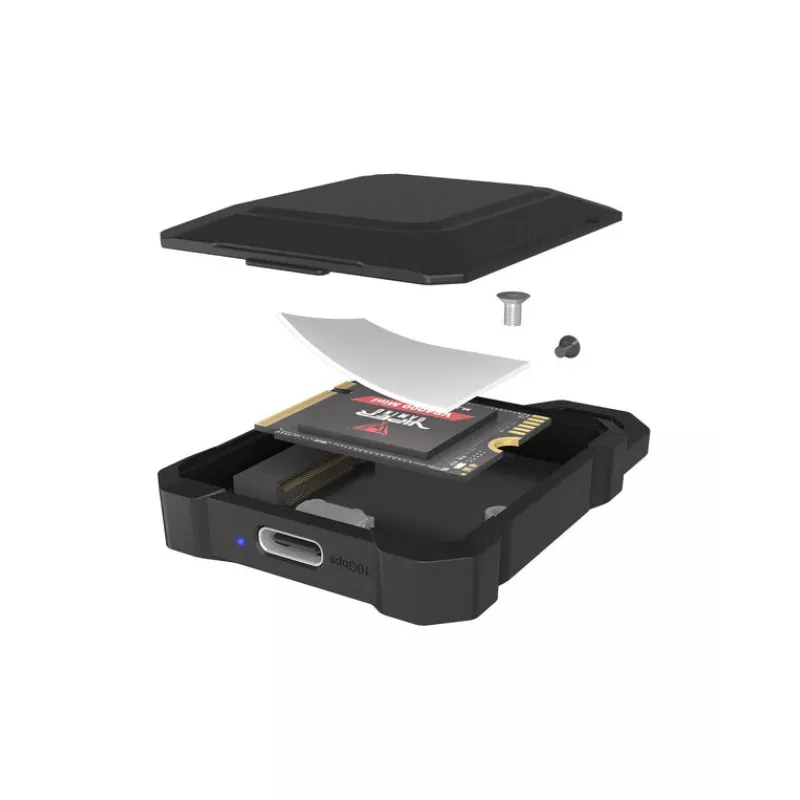 M.2 NVMe SSD-kotelo icybox IB-1601MP-CU31 USB 3.2 Gen 2 Type-C 10 Gbps