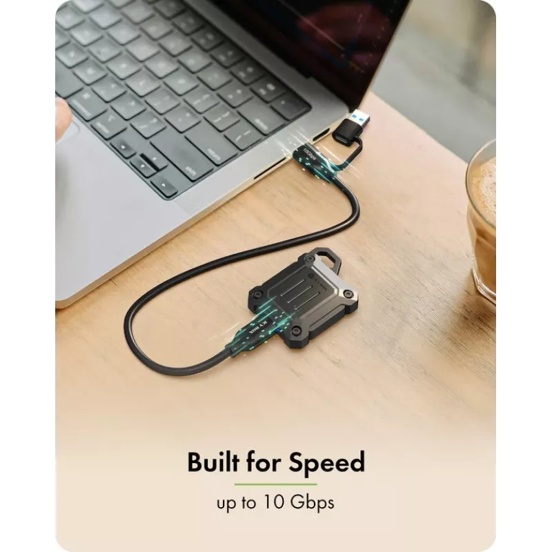 M.2 NVMe SSD-kotelo icybox IB-1601MP-CU31 USB 3.2 Gen 2 Type-C 10 Gbps